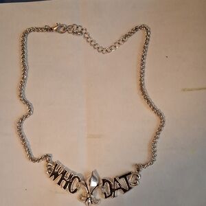 Silver 'Who Dat' Necklace
